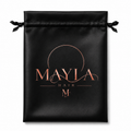 MAYLA Satin Bag - NERO SATIN
