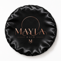 MAYLA Satin Bonnet - NERO SATIN