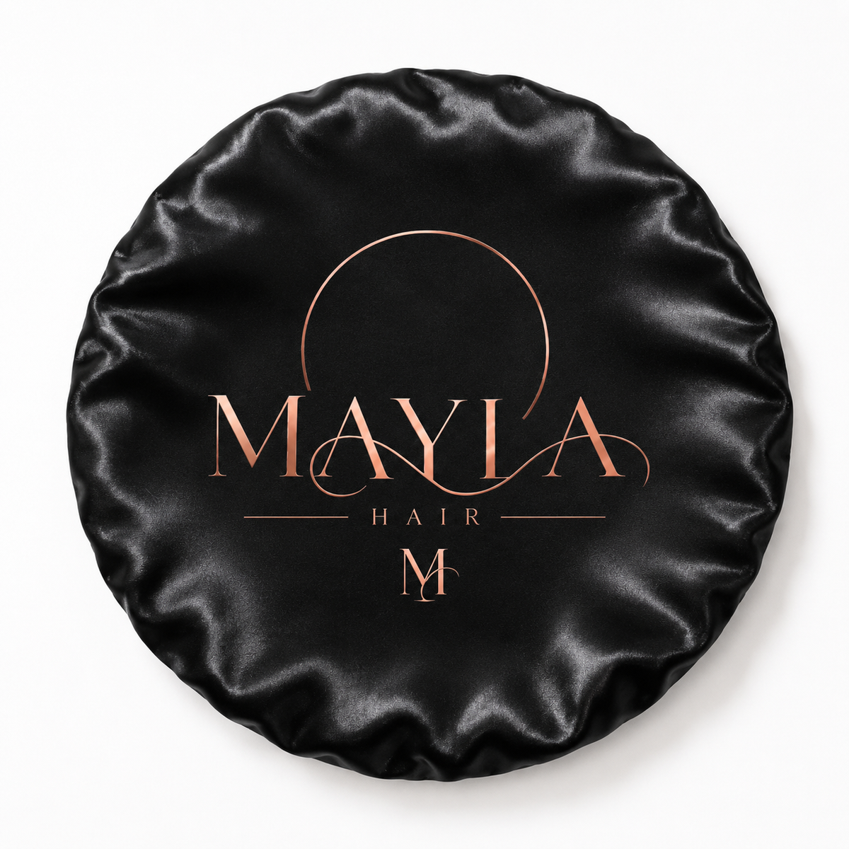 MAYLA Satin Bonnet - NERO SATIN