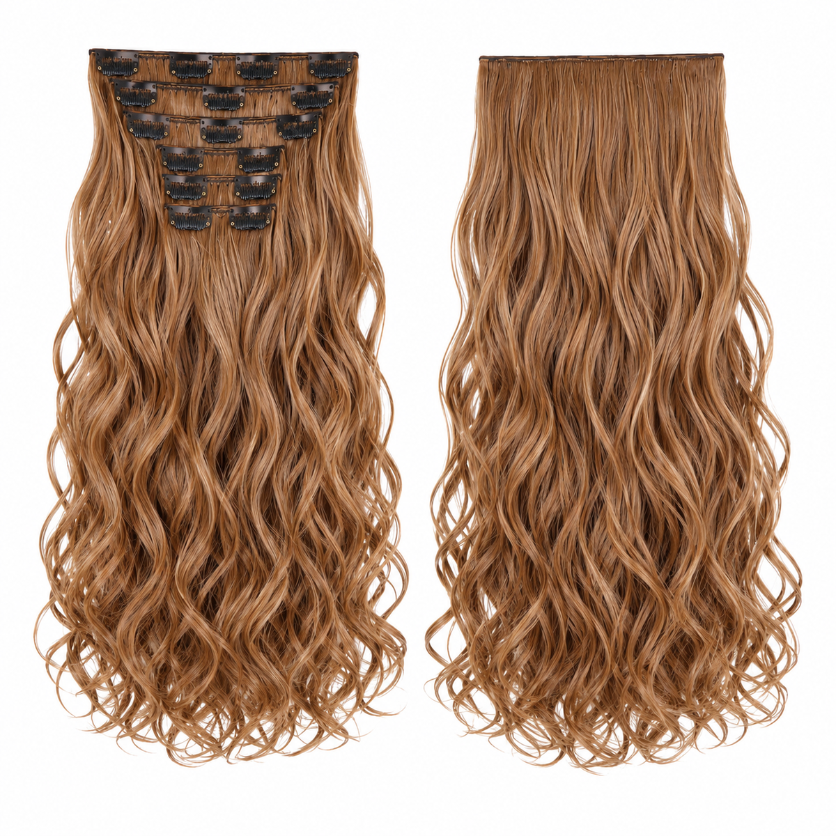 Wavy Clip In Extensions – Synthetic Hair - Colore 2