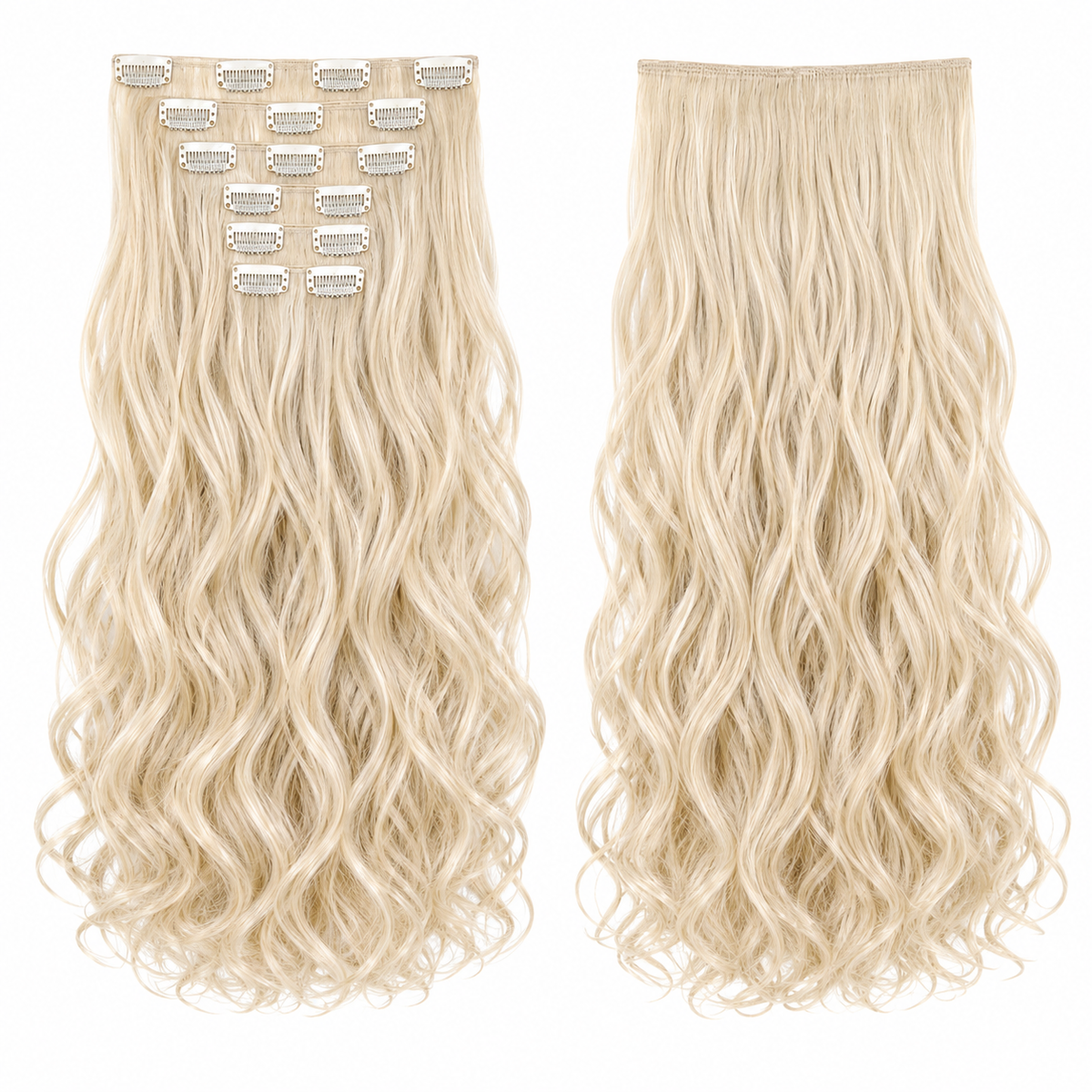 Wavy Clip In Extensions – Synthetic Hair - Colore 4